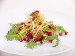 Apple Arugula Salad with Pomegranate and Orange Poppyseed Dressing